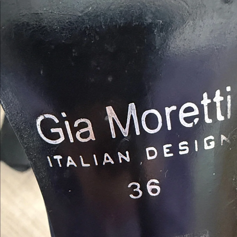 Gia Moretti leather pointed toe stiletto heel grommeted lace-up Boots Italian - Picture 6 of 17